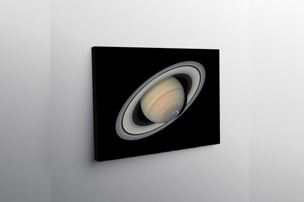 Saturn with auroras